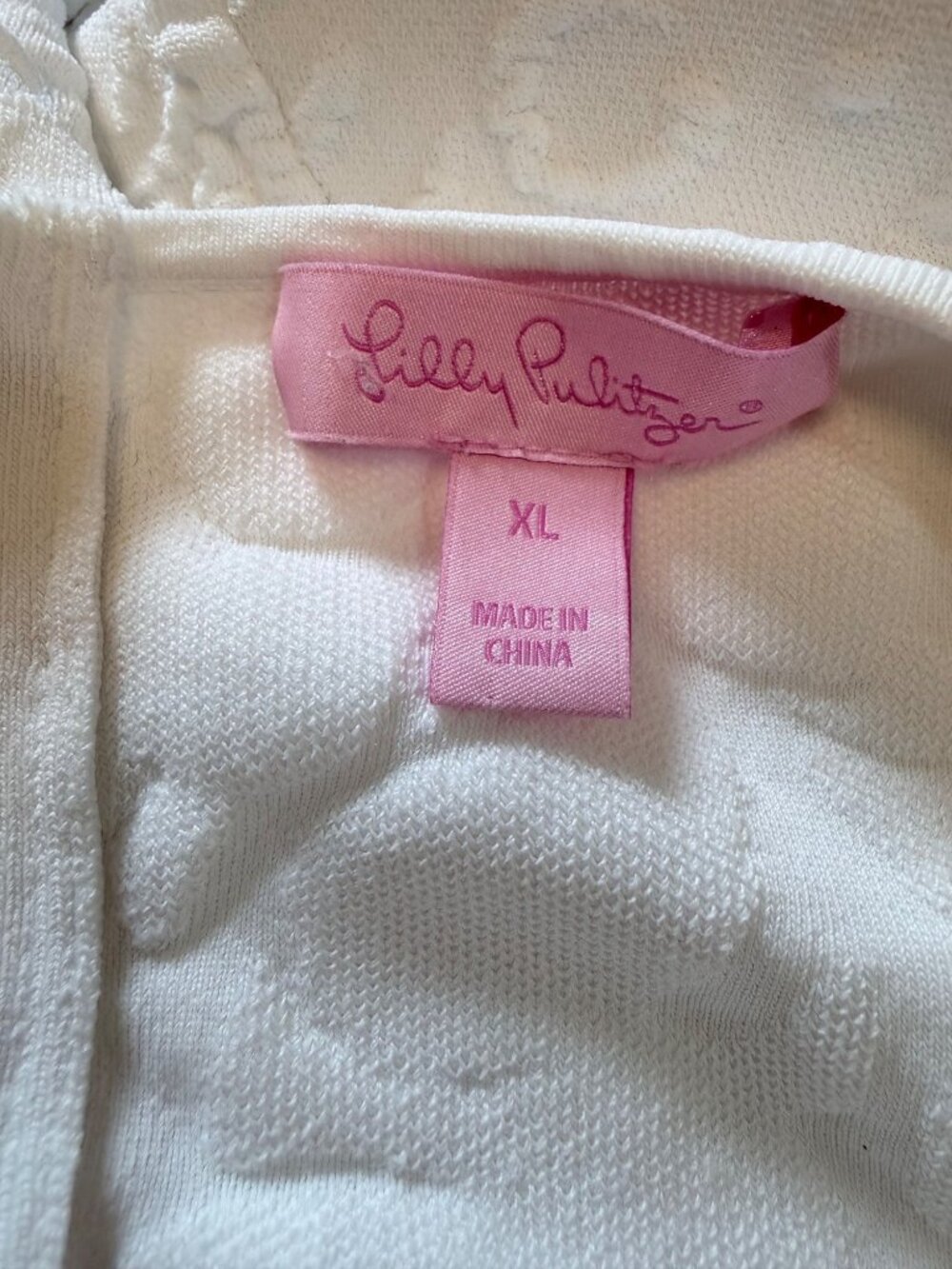 Lilly Pulitzer Tilly Sweater Dress Too Much Bubbly Jacquard Resort White XL - Picture 5 of 10